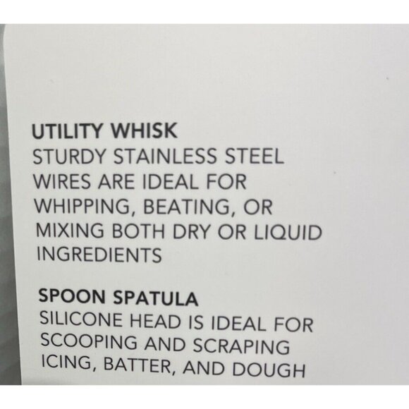 KITCHENAID AQUA 2 PIECE‎ BAKING SET UTILITY WHISK AND SPOON SPATULA Nut Tags! - Picture 5 of 5